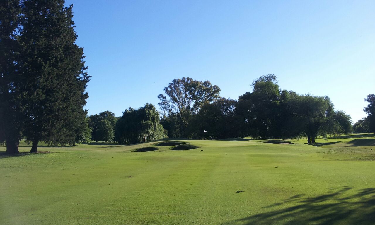 The course in late afternoon light